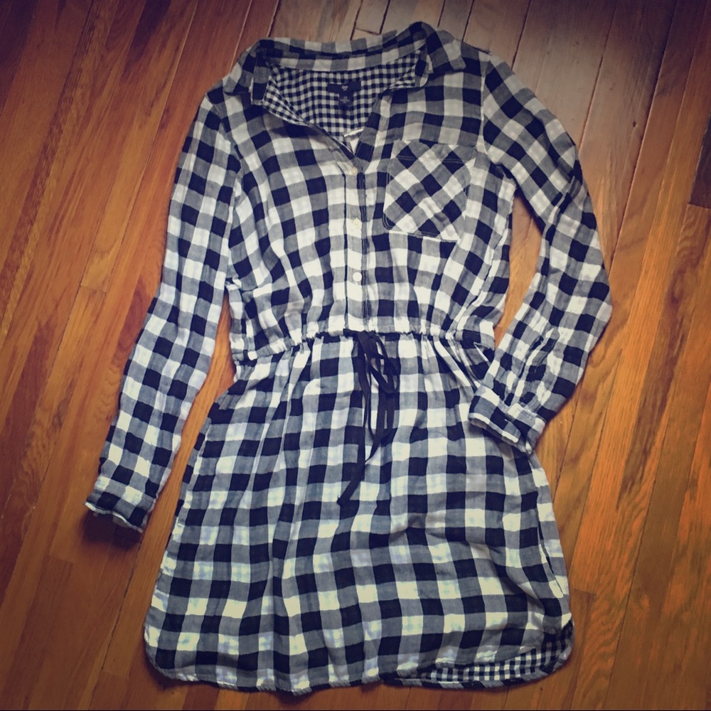Gap Plaid Shirt Dress NWT